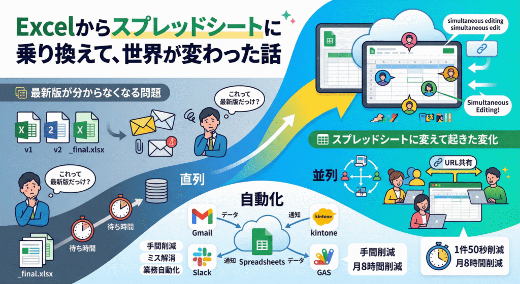 Excelからスプレッドシートに乗り換えて、世界が変わった話