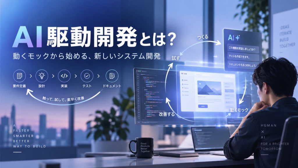 AI駆動開発とは？従来開発との違い・メリット・開発会社の選び方をわかりやすく解説