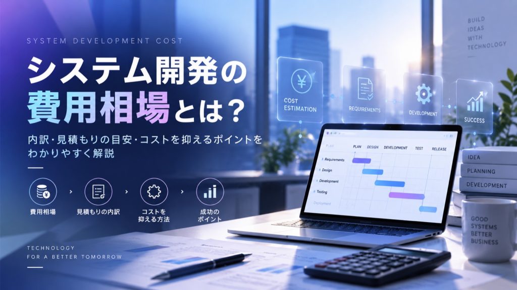 システム開発の費用相場とは？内訳・見積もりの目安・コストを抑えるポイントをわかりやすく解説